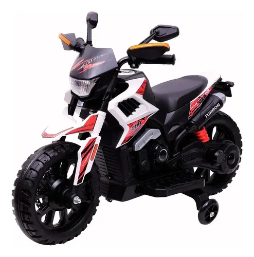 Moto Elétrica Infantil Motocross Tipo Trilha 6v Resistente Cor Branco Voltagem Do Carregador 127/220v