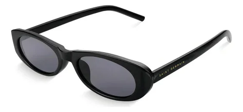 Óculos de Sol Feminino Oval Saint Germain Amalfi Preto com Proteção UV400