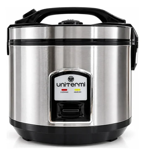 Panela De Arroz Elétrica Inox 6 Xícaras Tampa De Vidro 500w Inox 127v 50 Hz / 60 Hz