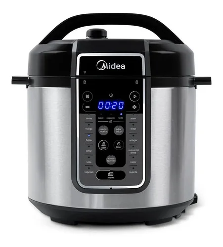 Panela De Pressão Elétrica 6 L Mastersteam Inox Midea Cor Cinza