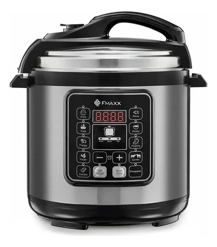 Panela De Pressão Elétrica Digital 6l, Fmaxx, Inox 1000w Cinza 60hz