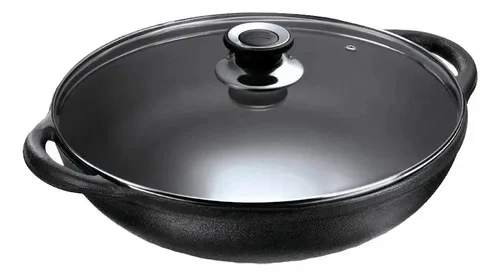 Panela Mineira Parmegiana Alça Ferro Fundido 29x13cm Tv 3l Preto