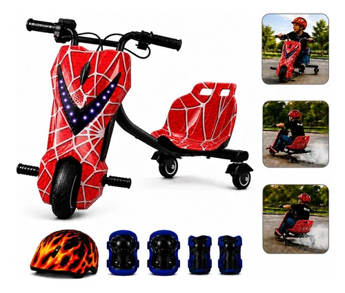 Patinete Elétrico Triciclo Infantil Drift 350w Com Bluetooth Spider