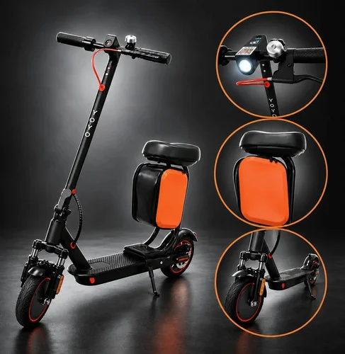 Patinete Elétrico Yoyo V01 Plus 36v 7.8ah Assento Removível Laranja