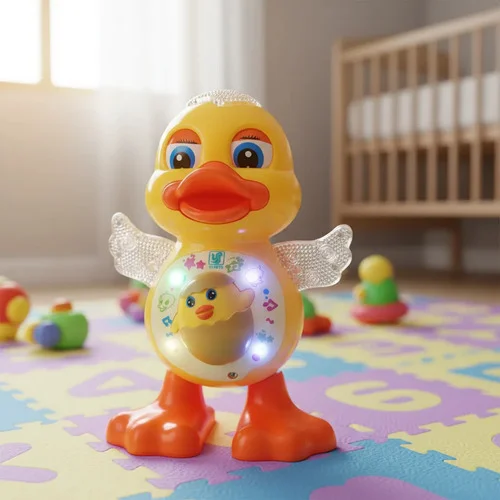 Patinho Dançante Brinquedo Musical Dança, Luz E Som Infantil