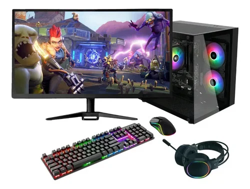 PC Gamer Completo BluePC FIRE - AMD Ryzen 7 5700G, 16GB DDR4, Radeon VEGA, SSD 512GB, Fonte 500W, Monitor 20" 75Hz - PG2E-1046FI