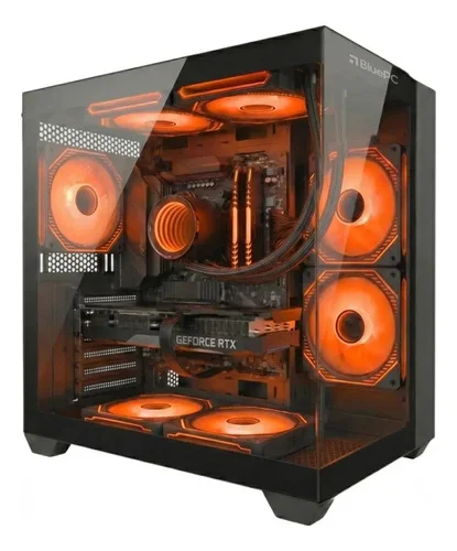PC Gamer LUDIC by BluePC - AMD Ryzen 5 5500, Geforce RTX 3050 6GB, 16GB RAM, SSD 512GB M.2 NVMe, 600W 80 Plus, Preto, Water Cooler - PGBP-LU2468