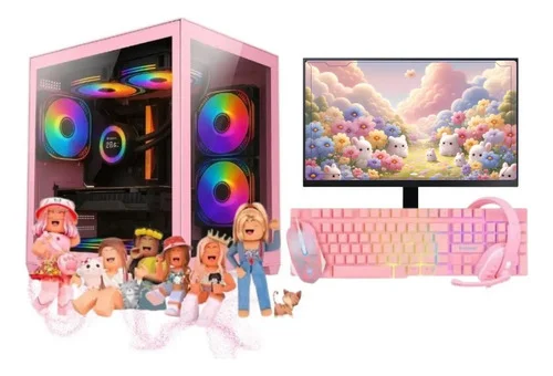 Pc Infantil Completo Rosa Intel I5 Ram 16gb Kit Gamer 16 Gb