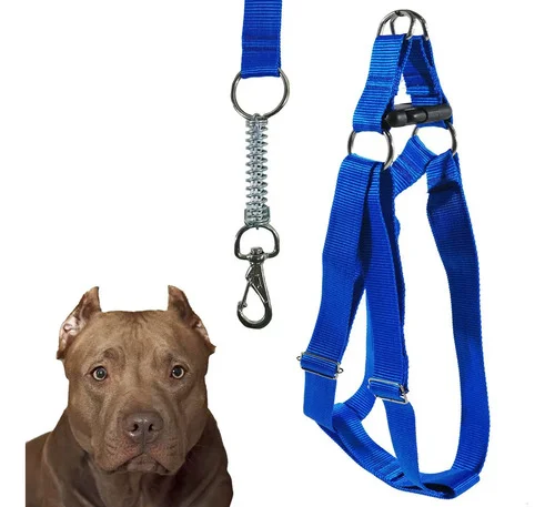 Peitoral Coleira Ajustável Com Guia Para Cães Porte Grande