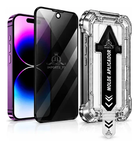 Película Privacidade 3d Com Aplicador iPhone 11 Ao 17 Todos