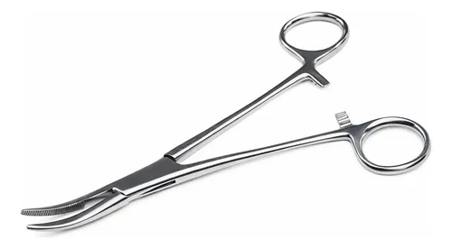 Pinça Mosquito Kelly Aço Inox 14cm 1un Safer Reta Curva