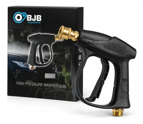 Pistola Lavagem Carro Conector Rápido Universal Bsp 1/4 Preto