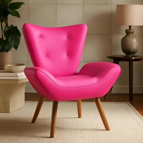 Poltrona Decorativa Emília Corino Rosa Pink