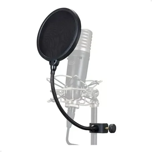 Pop Filter Anti Puff para Microfone Condensador, Estúdio, Haste Flexível, Membrana Dupla, Universal – Marca Lorben