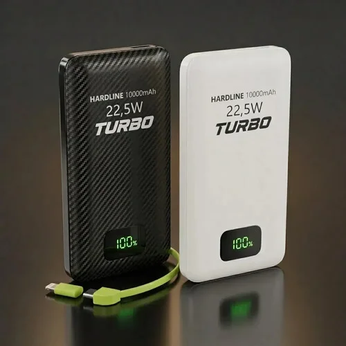 Power Bank Hardline 10.000 mAh Turbo, Carregador Portátil para Celular e Tablet