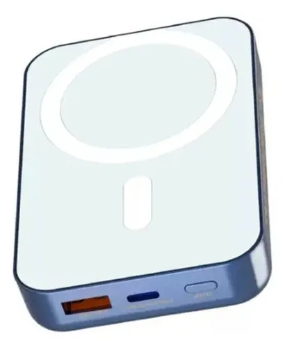 Power Bank Magnético Kaidi 10000mAh Branco com Carga Indução 15W
