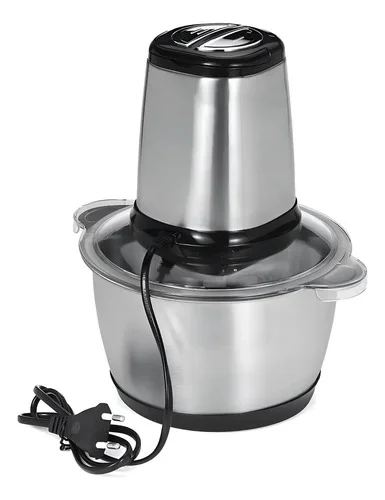 Processador de alimentos triturador alho elétrico 3 litros cor inox