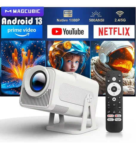 Projetor 4k Ultra Hd Hy320 Smart Wi-fi 6 Bluetooth Android Branco 127/220v