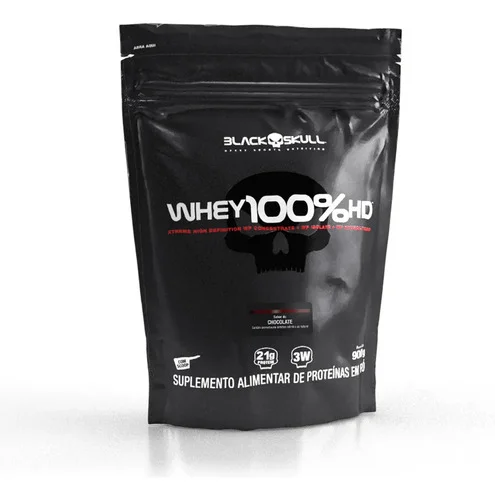 Proteína Black Skull Whey 100% HD em pó sabor Chocolate x 900g