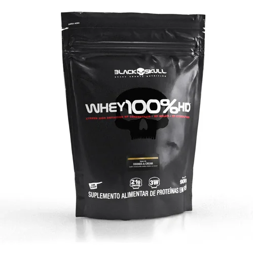 Proteína Black Skull Whey 100% HD em pó sabor Cookies and cream x 900g