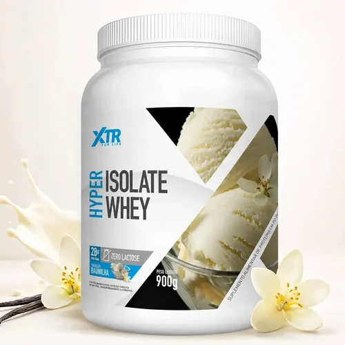 Proteína Isolada Whey Hyper Isolate Sem Lactose Sem Glúten 900g Baunilha XTR