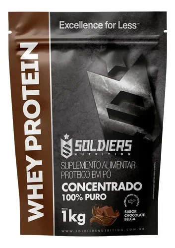 Proteína Soldiers Nutrition Suplementação Whey Protein em pó sabor Chocolate x 1kg