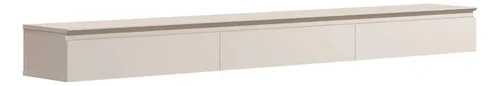 Rack Suspenso Painel Ou Tv 75 Polegadas 3 Gavetas 1,80m Edn Off White