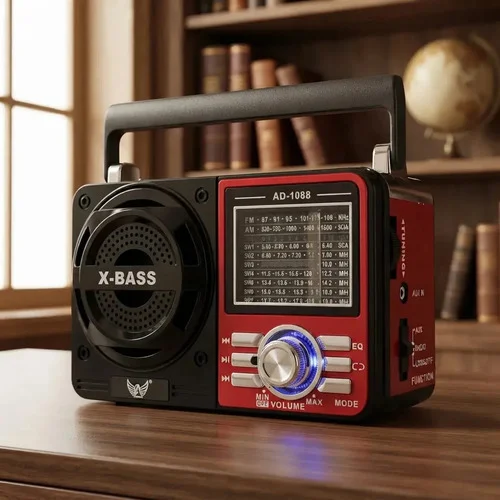 Rádio 9 Xtrad Radio Vintage analógico portátil cor vermelho
