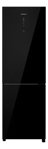 Refrigerador Panasonic 407l Black Glass Nr-bb41gv2b Preto