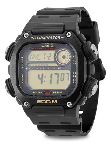 Relógio Casio Masculino Digital Quadrado Dw-291h-9avdf Preto Cinza