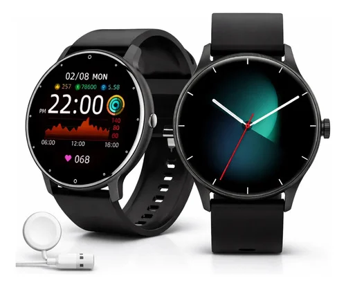 Relógio Inteligente Smartwatch Redondo Peje Gps Strava Origi Preto Mesh