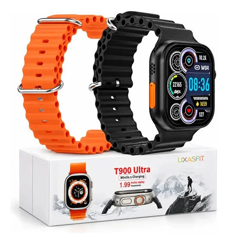 Relogio Inteligente Smartwatch T900 S10 Ultra Pro longa bateria Treino Smartwatch 49mm Bluetooth Chamadas Notificações Saúde