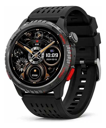 Relogio Smartwatch Com Gps Integrado Strava Prova D'água Preto Silicone