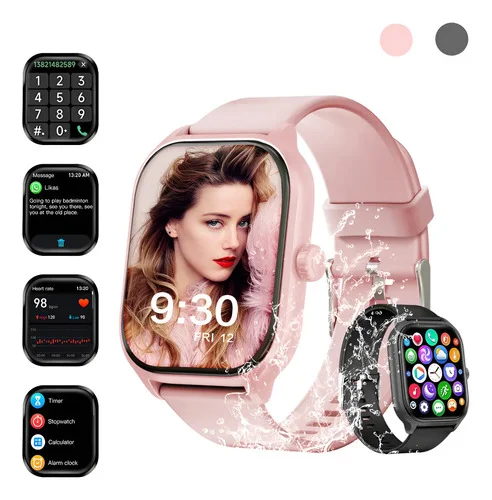 Relógio Smartwatch Inteligente Smartwatch X8 Série Bluetooth Impermeável Ip68 2.01 Chamada Cor da caixa Rosa Cor Pulseira Digital Masculino / Feminino Relogio Smartwatch Para Ios Android Silicone Tela