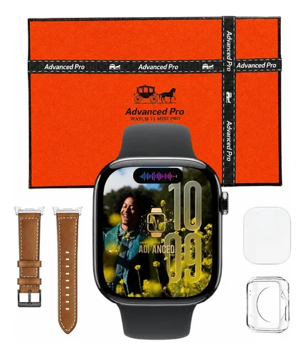 Relógio Smartwatch W11 Mini Pro Série 11 Amoled 42mm Lançamento 2026 Preto SMARTWATCH ADVANCED PRO