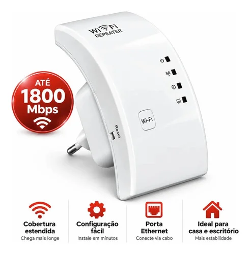 Repetidor Sinal Wifi 1800mbps Amplificador Sem Fio Turbo