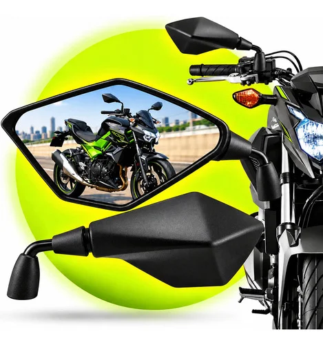Retrovisor Kawasaki Z400 Rebaixado Haste Curta Honda/convexa