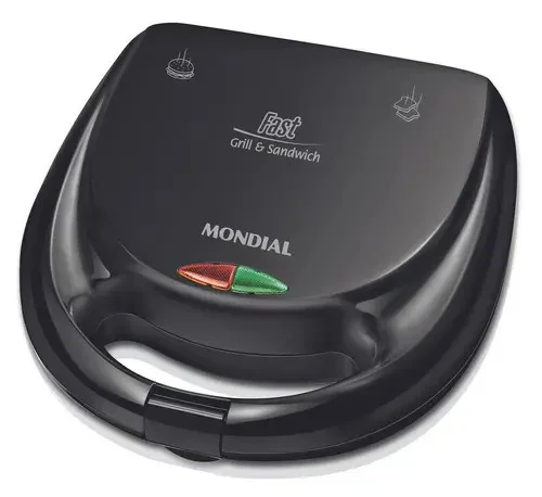 Sanduicheira Fast Grill e Sandwich, Mondial, 750W - S-12