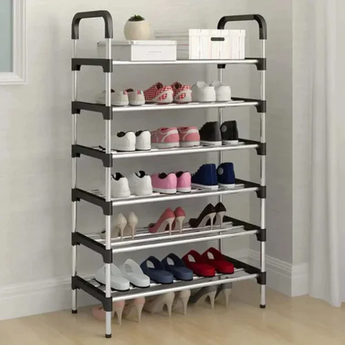 Sapateira Vertical Quarto Inox Luxo 18 Pares 6 Prateleiras 1 Box