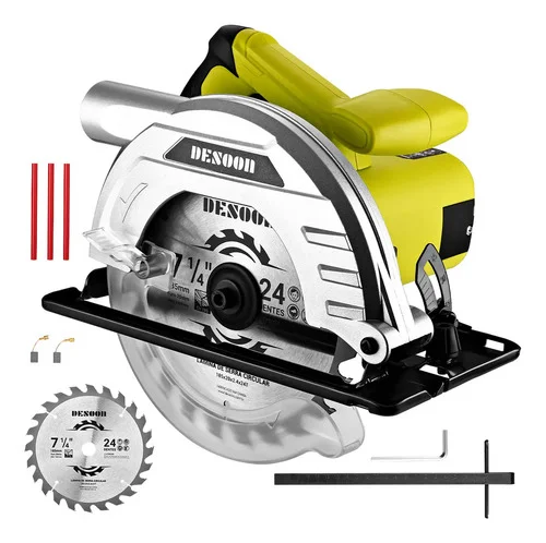 Serra Circular 1400W Desoon Profissional de 185MM para Carpinteiro e Marceneiro