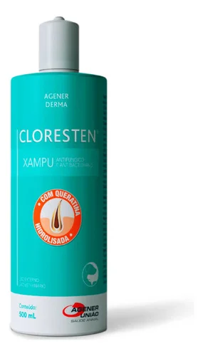 Shampoo Dr. Clean Cloresten Antibacteriano Antifúngico 500ml Neutra
