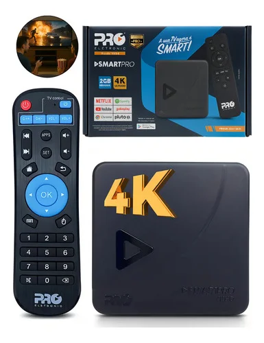 Smart Box Tv 4k Pro Eletronic Padrão 2gb Memoria Preto Padrão