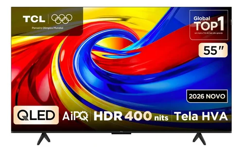 Smart Tv Tcl 55 Polegadas Qled 4k P7l Wifi Bluetooth Google Tv Hdr10+ 120 Hz Vrr Aipq 55p7l