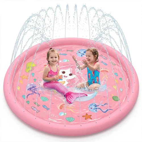 Splash Pad Sprinkler Esteira Aspersor Piscina Inflável 170cm