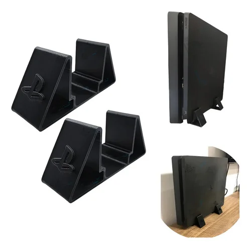 Suporte Apoio De Mesa Vertical Para Playstation 4 - Ps4 Slim Cor Preto