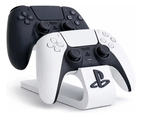 Suporte Duplo Para Controles Ps5 Ps4 Design Gamer Suporte Branco