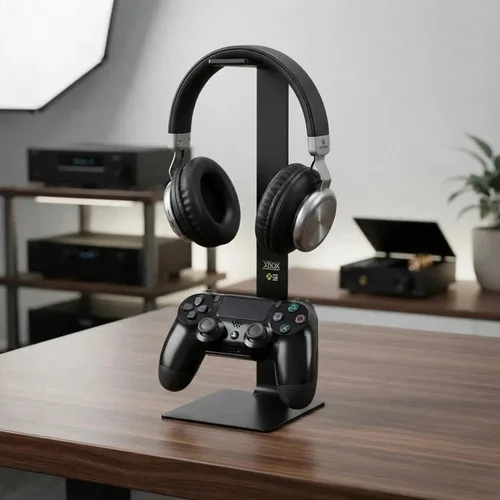 Suporte Fone De Ouvido Heardset E 1 Controle Gammer Cor Preto