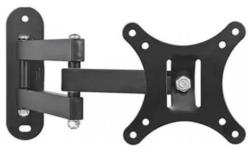Suporte Para Tv Bi-articulado Led Lcd De 10 Até 32 Polegadas Cor Preto