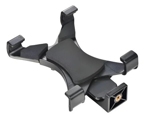 Suporte Tablet iPad Kindle Adaptador Para Tripé Rosca 1/4 Preto