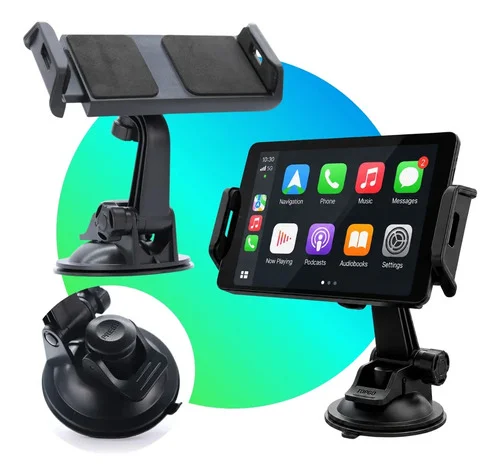Suporte Tablet iPad Veicular Ventosa 360° 7 A 11  Polegadas Preto